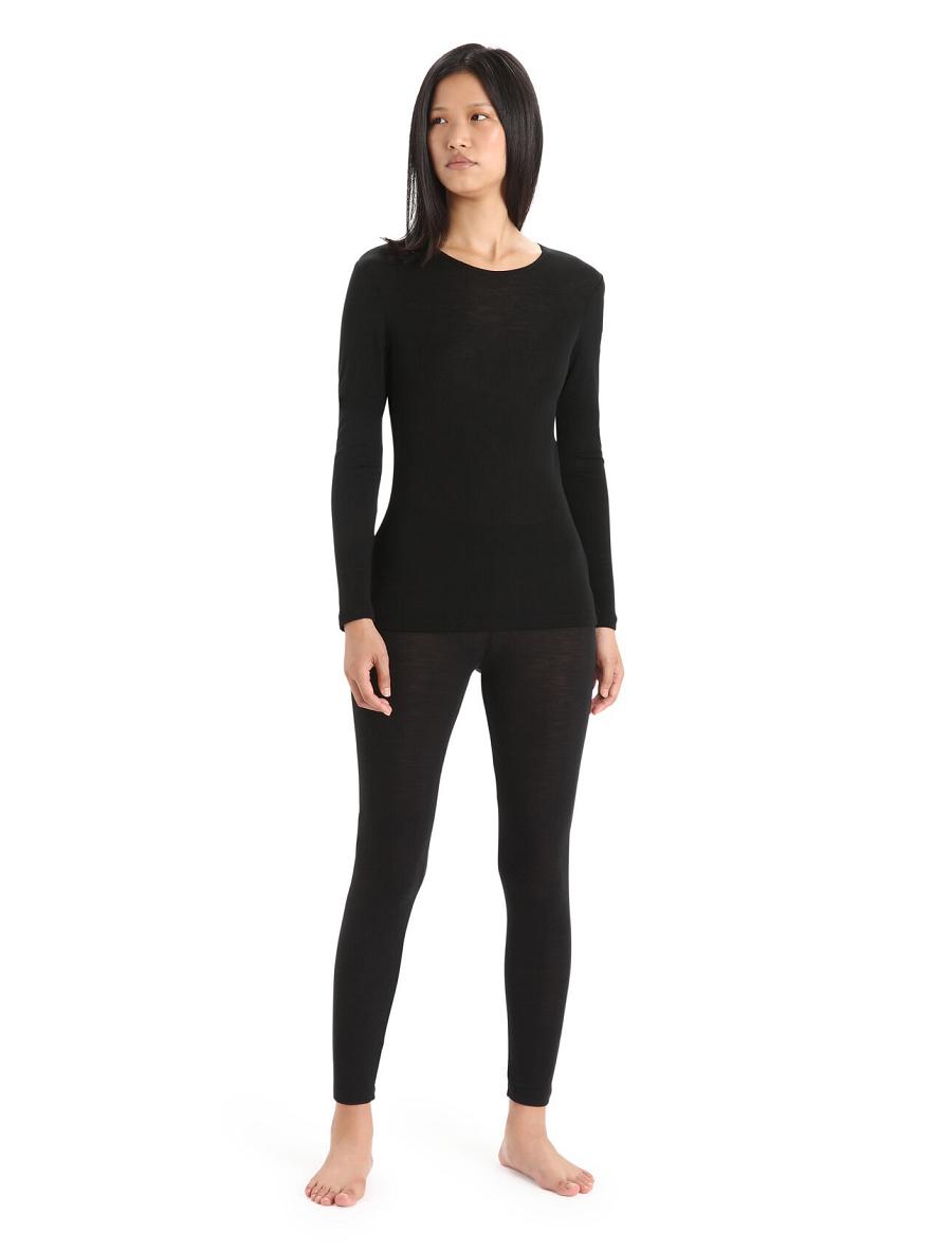 Une pièce Icebreaker Merino 175 Everyday Thermal Leggings Femme Noir | FR 1777UZGT